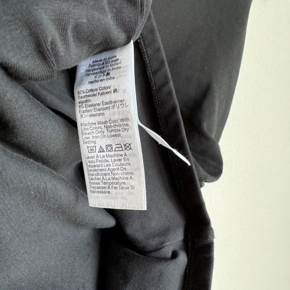 NWT Black Off-the-shoulder tank top in stretch cotton blend SZ XXS - Picture 6 of 6